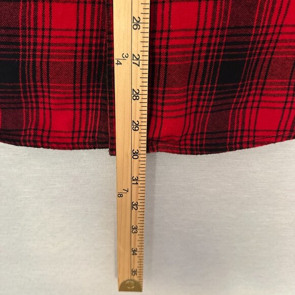 SONOMA MEN'S BUFFALO CHECK FLANNEL CASUAL BUTTON-UP SHIRT RED/BLACK SIZE XL - Picture 6 of 9